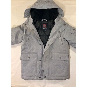 Swiss Tech Kids' Grey Winter Hooded Puffer Coat Jacket Size XS (4-5)‎
